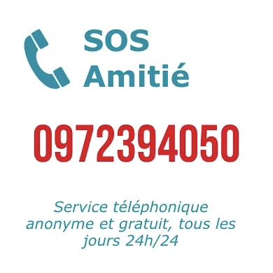 Pour contacter SOS Amitié appelez le 09 72 39 40 50 (service téléphonique anonyme et gratuit tous les jours 24h sur 24)