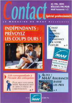 nouveau magazine sociétaires MAAF Contact pour les pros 1990
