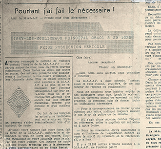 Organisation MAAF administratif 1950 archive